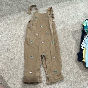 6-12 month dinosaur overalls